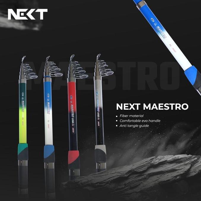 Joran Antena Next Maestro Fiber Telescopic Rod - Kuat & Ringkas 150-360Cm