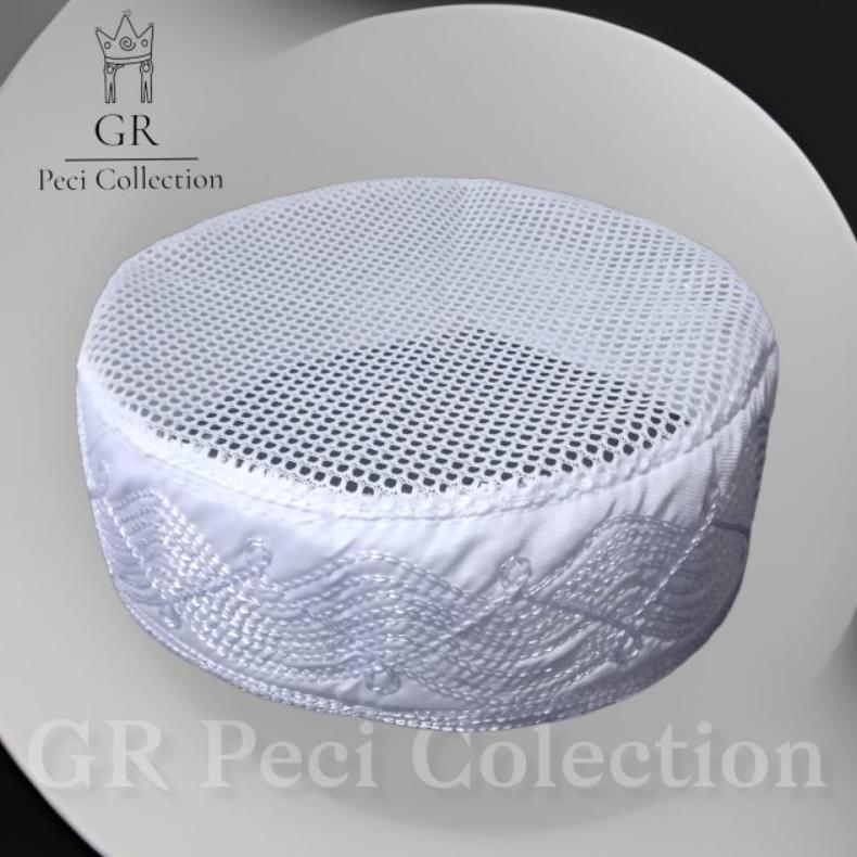 Hot Deals Peci Kopiah Ikaf Madinah Jaring Terbaik Premium Tinggi 5/6 Cm Terlaris / Peci Madinah Jari