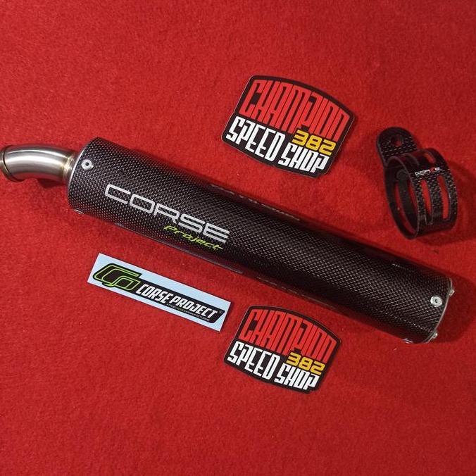 Silencer Knalpot 2Tak 2 Tak 2T Corse Project Plain Carbon Universal