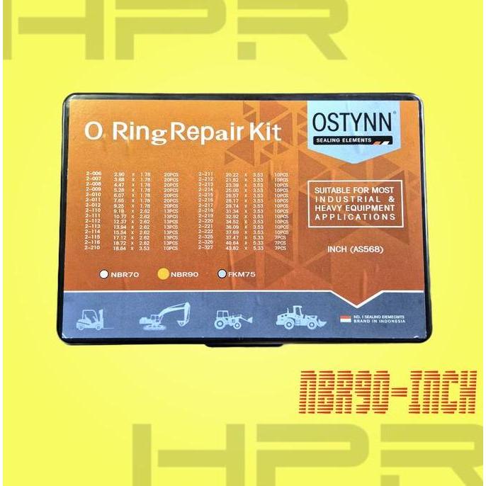 NBR-90 Rubber Oring O-ring Box Set INCH AS568 - Karet Seal Anti Bocor - Motor - Mobil - PCP - Sepeda