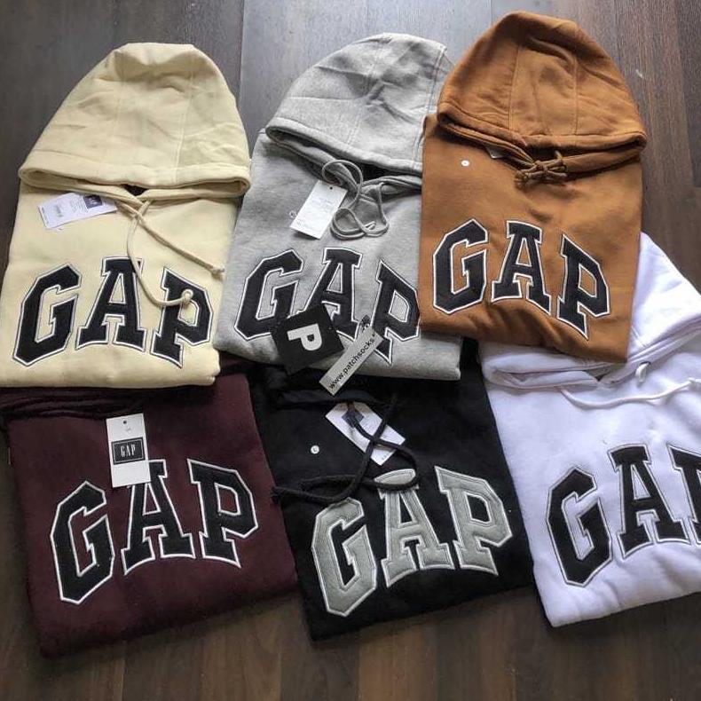 SUPER DEAL JAKET GAP - HOODIE GAP ABU LOGO BORDIR PRIA WANITA DEWASA TEBAL PREMIUM DISTRO