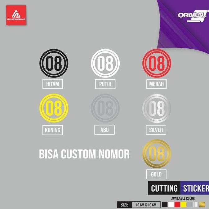NOMOR VESPA CUSTOM BODY TAMENG DEPAN Stiker Sticker Cutting Mobil Motor Vespa Scoopy Vino Vario Beat