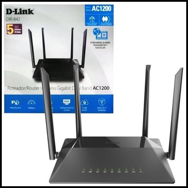 TERBARU DLINK D-LINK ROUTER WIRELESS DIR-842 AC1200 MU-MIMO WIFI ROUTER DUAL BAND 4X GIGABIT 