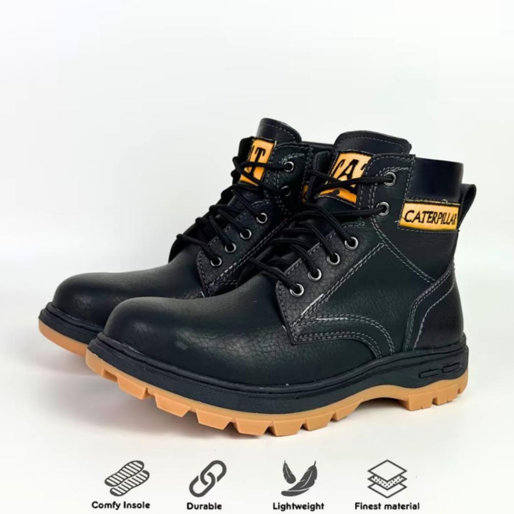 CUCI GUDANG Sepatu Safety Boot Pria Sepatu Boot Pria Kulit