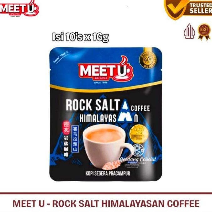 MEET U BLUE MOUNTAIN ROCK SALT HIMALAYA WHITE COFFEE MALAYSIAN COFFEE 116 Gram isi 10's kopi bubuk i