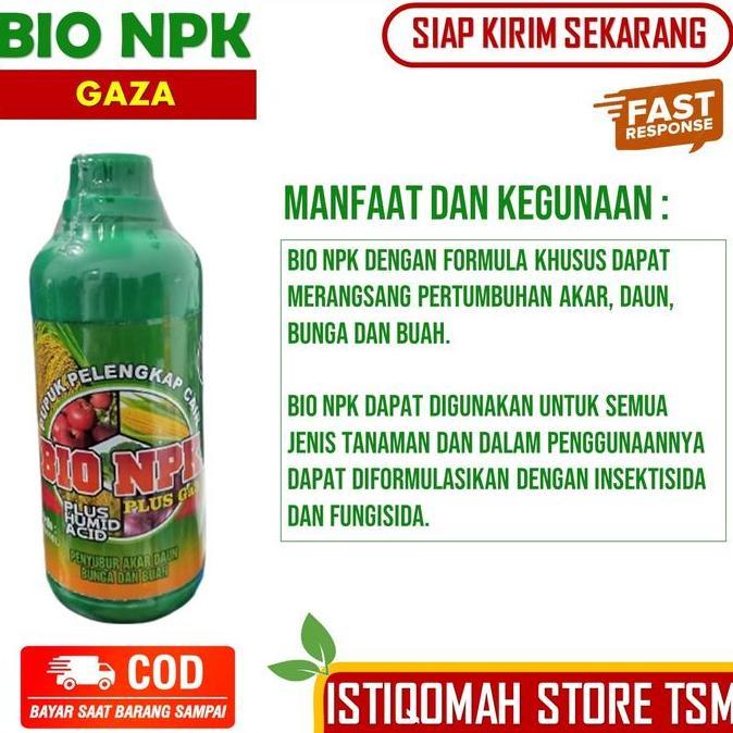 Pupuk Untuk Menghijaukan Daun Padi BIO NPK GAZA 500ML Pupuk NPK Cair Semprot Pupuk Daun Padi Paling 