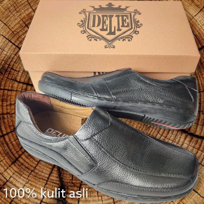 New Sepatu casual pria kulit asli original/sepatu kerja slip on pria/sepatu pria kulit santai