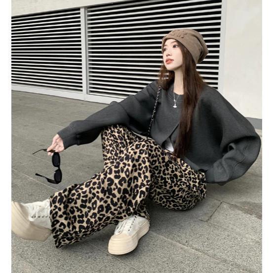 HOT SWEETIE CPG537 CELANA PANJANG LEOPARD MOTIF MACAN KULOT BAHAN KARET RAYON STRETCH