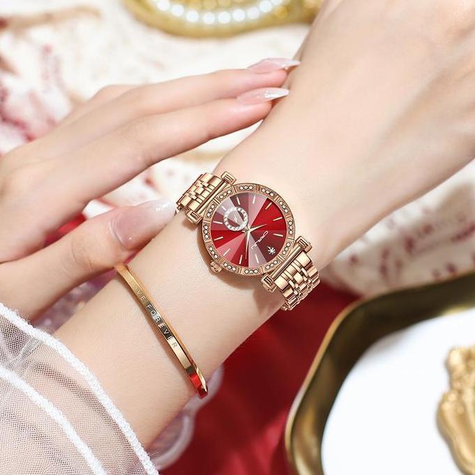 CRRJU Jam Tangan Wanita Mode Jam Tangan Tahan Air Pasang Korea 5011