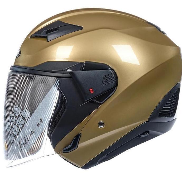 NEW ZEUS ZS611 Z611 GOLDEN YELLOW HALF FACE ORI
