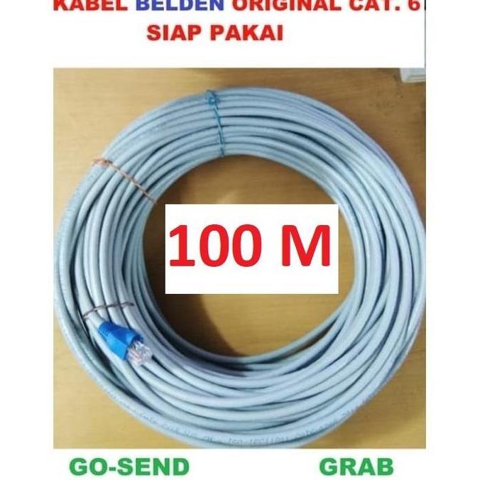 Wurzen- Kabel Lan Utp Belden Cat6 100 Meter Siap Pakai - Belden Cat6 100M