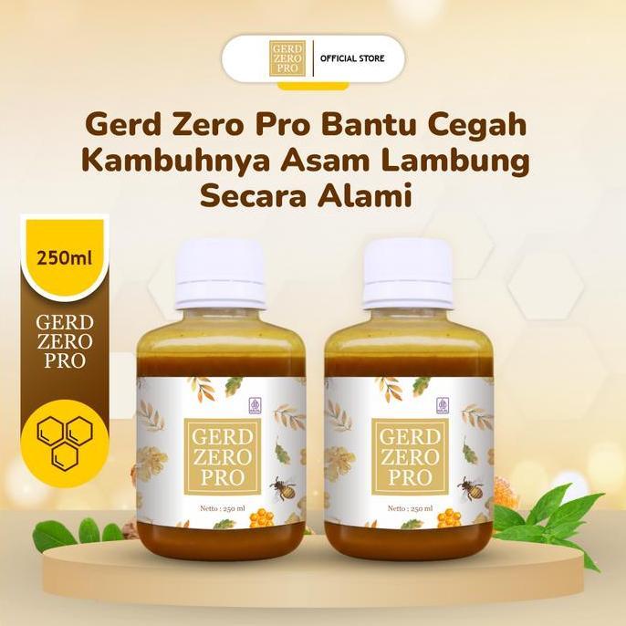 Toneoo- Gerd Zero Pro Paket Bundling 2Pcs Madu Lambung Herbal Alami 250Gr Bpom Md 021282001600193