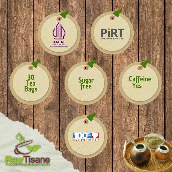 Toneoo- Raw Tisane Yerba Mate Tea : Teh Daun Yerba Mate Isi 30 Tea Bag