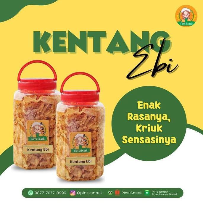Kripik Ebi Kentang/Kripik kentang /Cemilan kripik ebi ketang Makanan Food TS