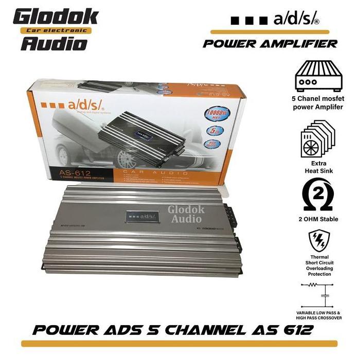 ADS Power Amplifier Mobil 612 Amplifier 5 Chanel Mosfet