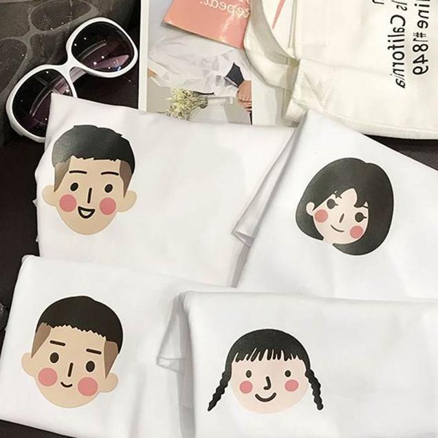 BESTPROMO FAM KARTUN BAJU KEMBAR SERAGAM MODEL LUCU OBLONG BAGUS MURAH KAPELAN KELUARGA BAPAK IBU AN