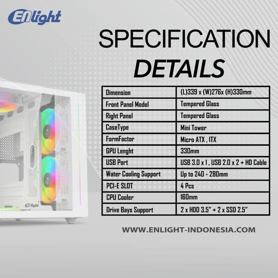 Enlight Z8 MicroATX Compact Case Seamless Aquatic Sea View +3fan