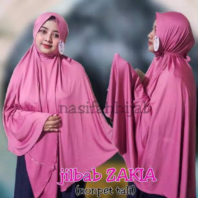 OFFICIAL NASIFAH HIJAB - ZAKIA NON PET  JILBAB JUMBO JERSEY KHIMAR SYAR'I