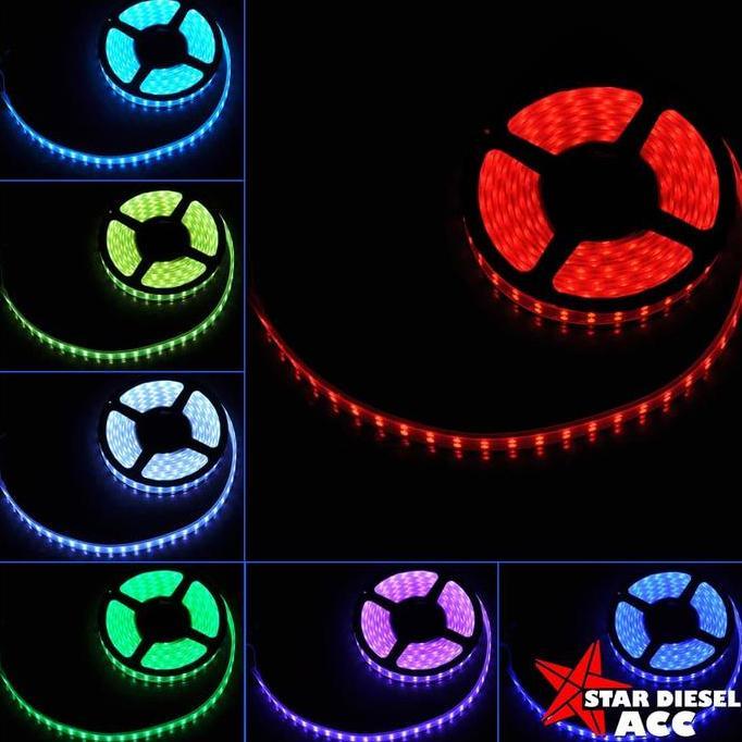 LAMPU LED STRIP 5 METER RGB 24VOLT PLUS REMOTE