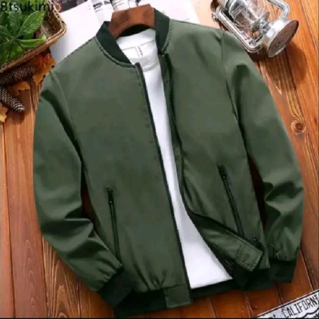 diskon jaket pria bomber parasut original keren polos simpel
