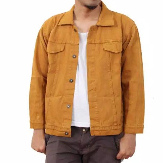 garansi jaket pria keren jeans denim slim fit lengan panjang jaket distro bandung