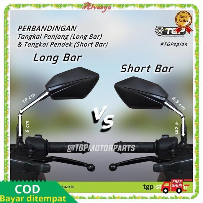 Hemat Kaca Spion Merk Tgp Bold Ori Spion Motor Kaca Cembung Honda Yamaha Jam