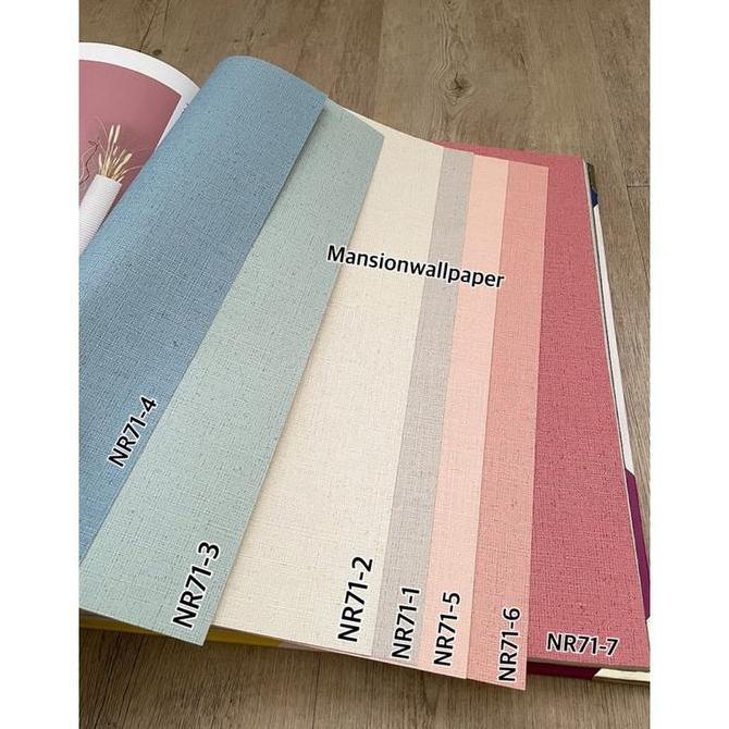 Wallpaper Dinding Polos Warna Pastel Biru Abu Pink Muda Pink Tua