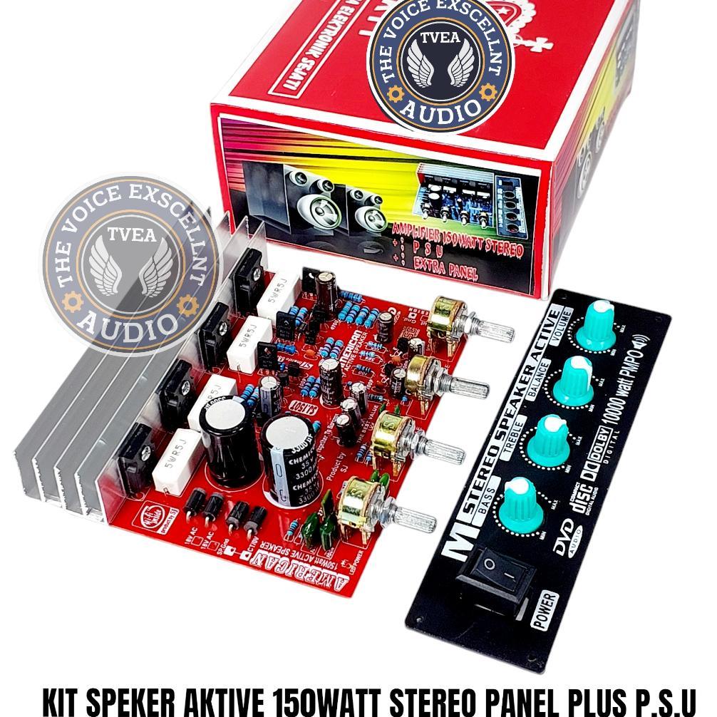Kit Power Speaker Aktif Stereo 150 Watt + Tone Control + Panel Kualitas Terbaik