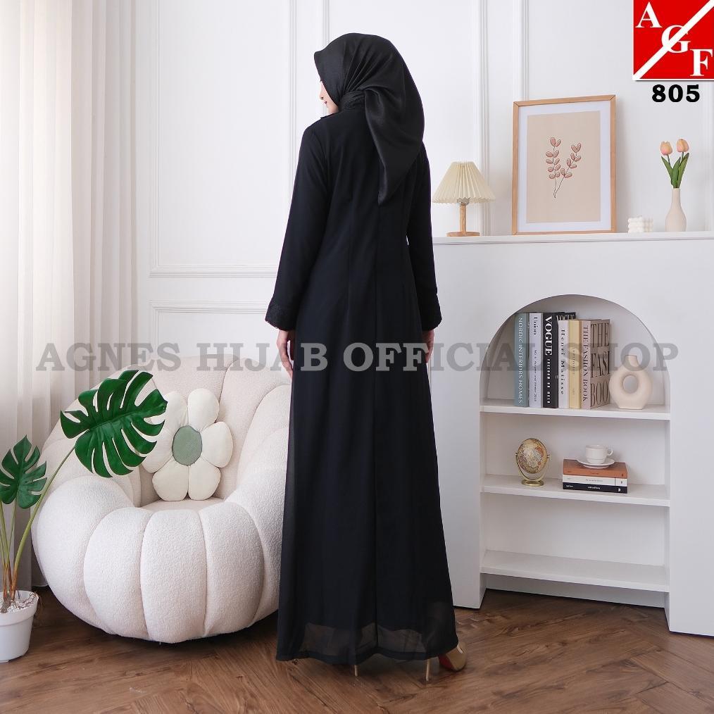 Official Agnes Hijab - Kamila Dress Gamis Lebaran Terbaru 2026 Jumbo Size Baju Muslim Wanita Simple 