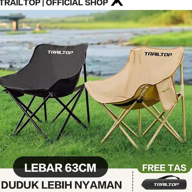 Trailtop Kursi Lipat Outdoor Kursi Santai Kain Oxford Bangku Lipat Kursi Lipat Portable
