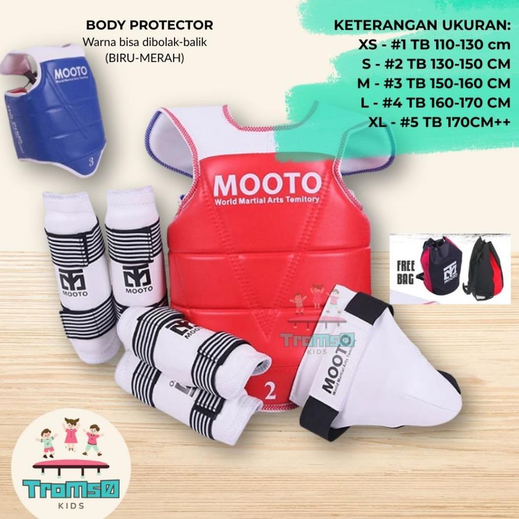 Tromso Set Taekwondo Protection / Alat Pelindung Taekwondo, Karate, Beladiri