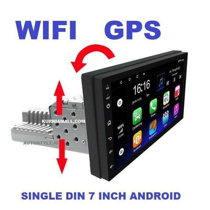 Single Din 7 Inchi Android Gps Wifi Tape Mobil Untuk Mobil Single Din