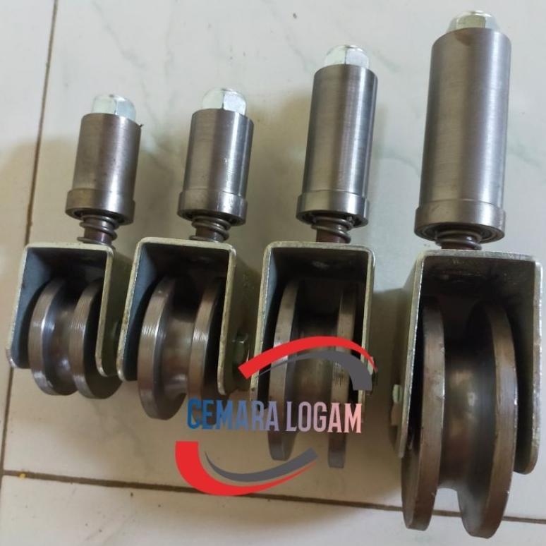 RODA sliding besi super as pintu pagar besi stenlis dorong lipat dan putar