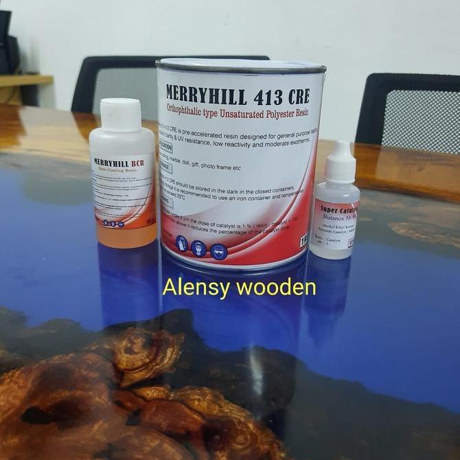 TERBARU! Resin Bening Merryhill 413 CRE Paket komplit 1 kg