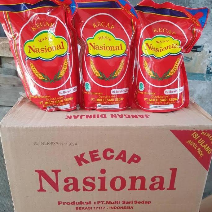 Kecap Manis Nasional Refill 520ml 1 dus / karton IS