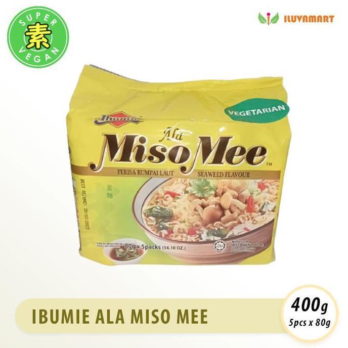 Promo- Ibumie Miso Mee Mie Instant Rasa Rumput Laut 1Pack Isi 5Pc Vegan Halal
