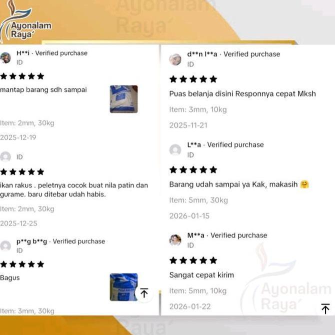 Pakan Pelet Ikan 1 Karung 30 Kg Untuk Nila Lele Mas Protein Tinggi Cepat Besar LM