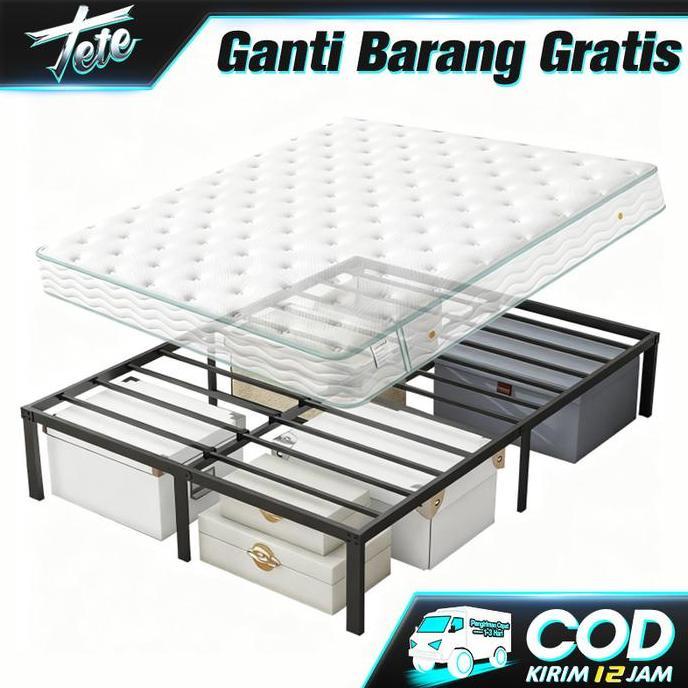 C_BAGASJAYA77 - TETE_3 [ GARANSI LIMA TAHUN ] RANJANG BESI TEMPAT TIDUR DIPAN TEMPAT TIDUR RANJANG B