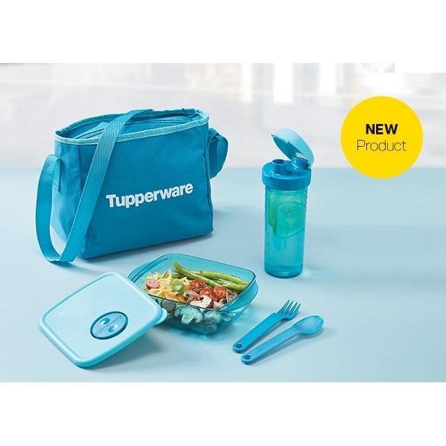NEW TUPPERWARE CLASSY GLAM LUNCH BOX SET / TAS TEMPAT BEKAL MAKAN ORI
