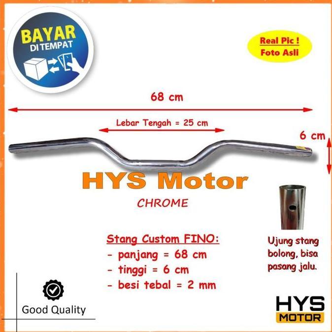 Pak_dismantoko - Stang Stir Motor Fino 125 Fi Grande Setang Setir Nunduk Aksesoris CB RZR Vixion Bea