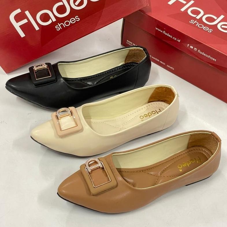Grade Ori Flatshoes Wanita Trendy Fladeo Q05 Terbaru