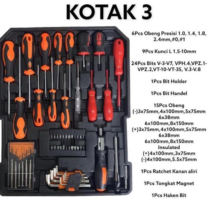 Dillamenselc - Isku Toolset Toolkit Toolbox & Tool Set Tool Kit & 187Pcs