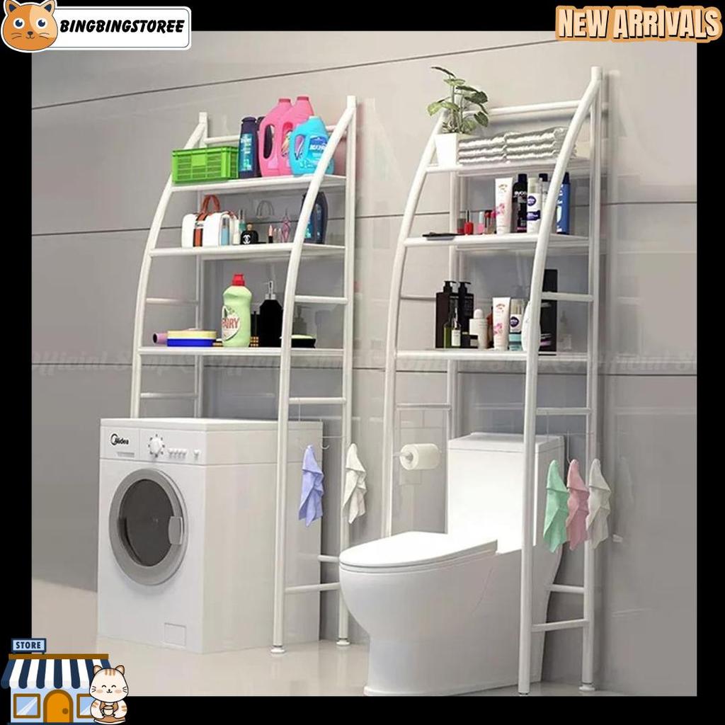 Hop Ts04 Rak Toilet Stainless Organizer Wc Kamar Mandi Tempat Serbaguna Sabun Shampoo Tissue Kloset 
