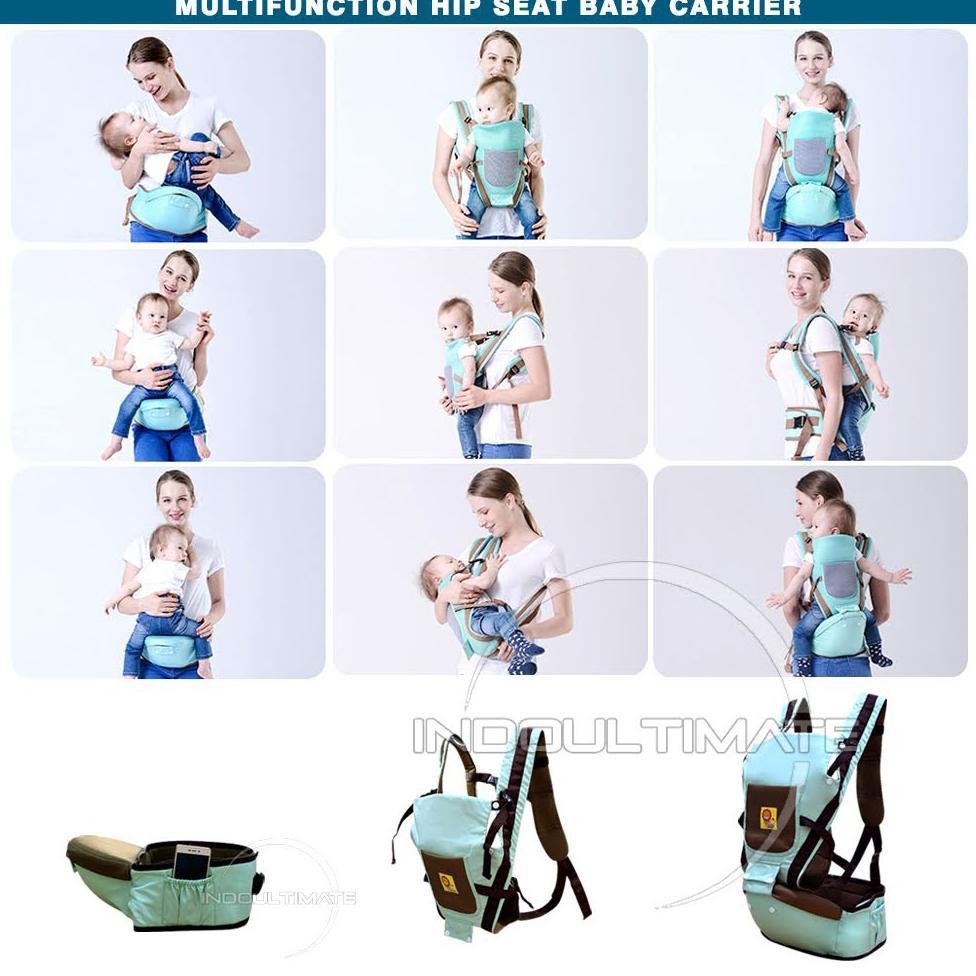 FACTORYZTA 5IN1 GENDONGAN BAYI HIPSEAT BABY LEON DEPAN MULTIFUNGSI + TOPI (0-3 TAHUN) ANTI CAPEK KAN