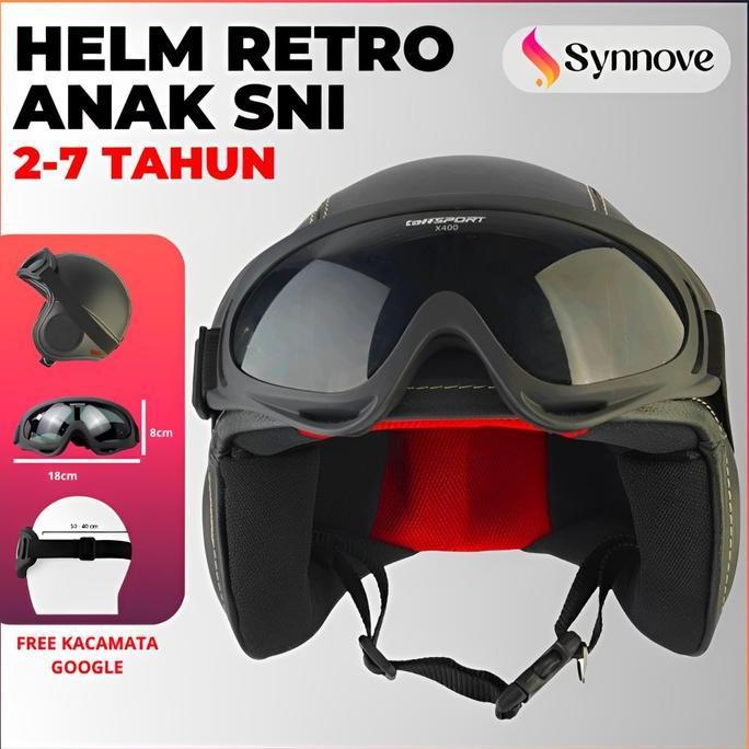 Helm Anak Perempuan Pororo Retro Classic Helm Anak Laki Laki Helm Anak 2 Tahun 3 Tahun Helm Anak  He