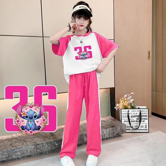 Weareyou- Setelan Celana Panjang Anak Perempuan - Oneset Anak 3-12 Tahun - Setcel Anak Perempuan