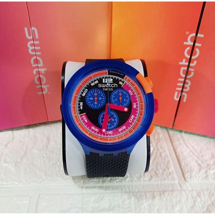 Ready  Jam Tangan SWATCH Original Big Bold SB06N102 SWATCH NEON PARTY TO THE MAX