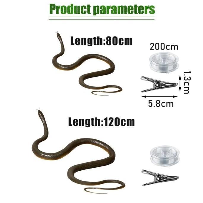 YUZABA Ular Karet Palsu Mirip Asli Fake Snake Mainan Usil Jahil Prank Toy