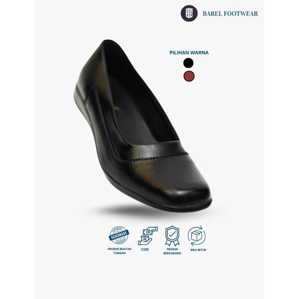 Sales Barel Flat Sepatu Kerja Wanita Hitam Flat Shoes Elegan Nyaman Dipakai Seharian | Sepatu Kantor