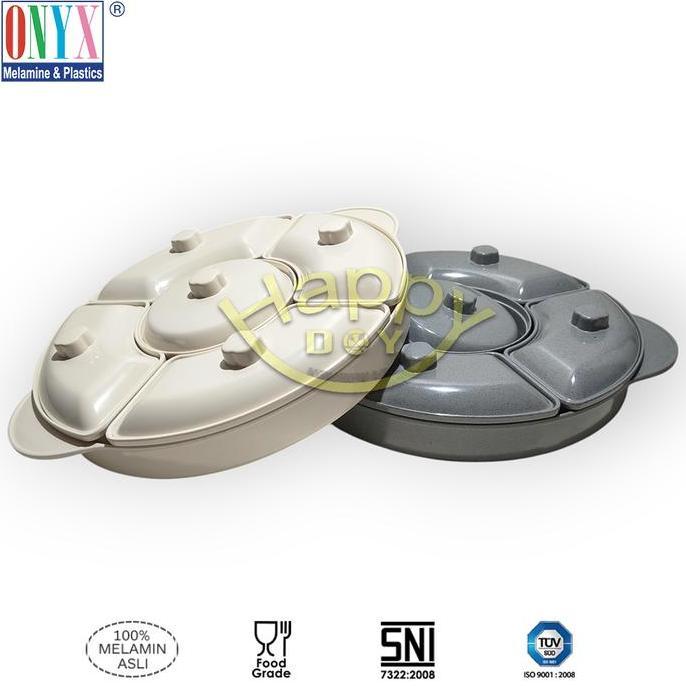 Ready PARTY SET | SERVING SET | WADAH SAJI PRASMANAN BULAT SET MELAMIN 14IN